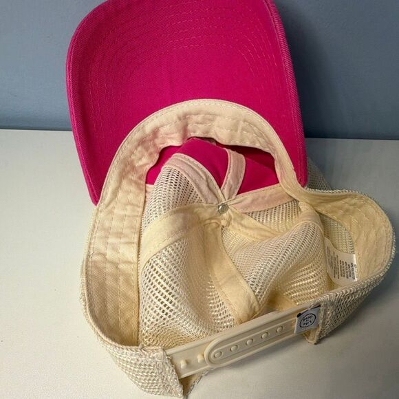 Life is Good Baseball Cap Hat Pink Flower Adjustable back - Picture 5 of 5